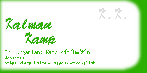 kalman kamp business card